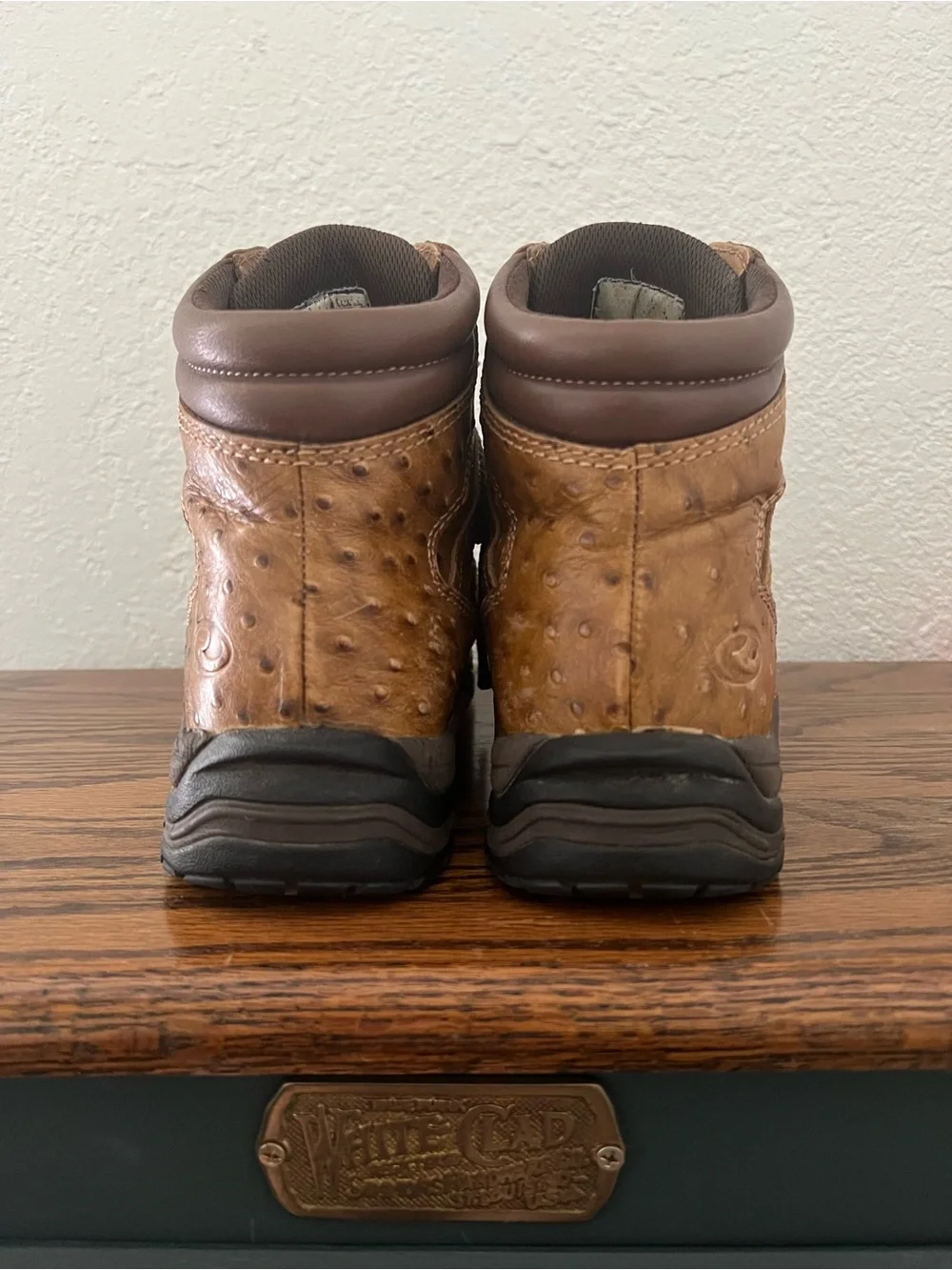 Vintage Roper Men's Stirrup Ostrich Print Chukka Casual Ankle Boots Size 10